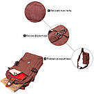 Плечева сумка для чоловіків із щільного текстилю Vintage 22186 Коричневий, фото 5