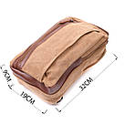 Вертикальна чоловіча сумка через плече із щільного текстилю Vintage 22191 Коричневий, фото 4