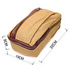 Цікава чоловіча сумка через плече із щільного текстилю Vintage 22194 Пісочний, фото 3