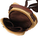 Цікава чоловіча сумка через плече із щільного текстилю Vintage 22194 Пісочний, фото 7