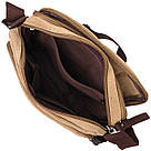 Функціональна чоловіча сумка месенджер із щільного текстилю Vintage 22206 Пісочний, фото 7