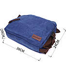 Сумка месенджер для чоловіків із щільного текстилю Vintage 22207 Синій, фото 4