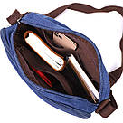 Сумка месенджер для чоловіків із щільного текстилю Vintage 22207 Синій, фото 8