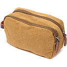 Барсетка для чоловіків на два відділення з якісного текстилю Vintage 22232 Пісочний, фото 2