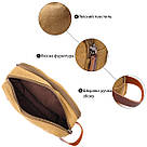 Барсетка для чоловіків на два відділення з якісного текстилю Vintage 22232 Пісочний, фото 4