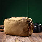 Барсетка для чоловіків на два відділення з якісного текстилю Vintage 22232 Пісочний, фото 9