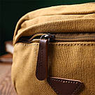 Барсетка для чоловіків на два відділення з якісного текстилю Vintage 22232 Пісочний, фото 10