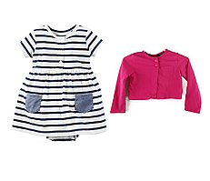 Комплект 2в1 Carters для дівчинки боді сукня та кардиган 3М (62см)