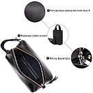 Шкіряна глянсова чоловіча косметичка GRANDE PELLE 11413 Чорний, фото 4