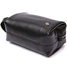 Шкіряна глянсова чоловіча косметичка GRANDE PELLE 11413 Чорний, фото 6