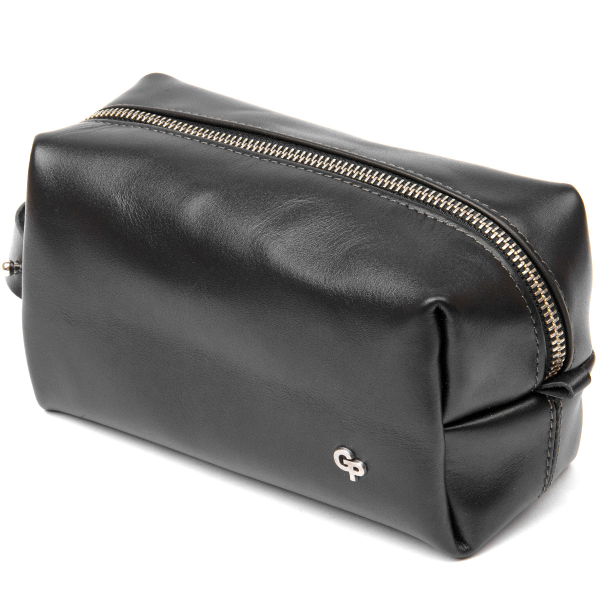 Шкіряна чоловіча косметичка GRANDE PELLE 11415 Чорний, фото 1