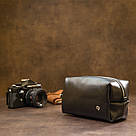 Шкіряна чоловіча косметичка GRANDE PELLE 11415 Чорний, фото 8