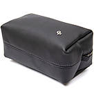 Матовий чоловічий шкіряний несесер GRANDE PELLE 11509 Чорний, фото 3