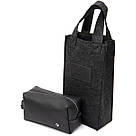 Матовий чоловічий шкіряний несесер GRANDE PELLE 11509 Чорний, фото 7