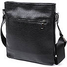 Шкіряна стильна чоловіча сумка через плече SHVIGEL 11604 Чорний, фото 2