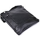 Шкіряна стильна чоловіча сумка через плече SHVIGEL 11604 Чорний, фото 3