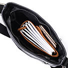 Шкіряна стильна чоловіча сумка через плече SHVIGEL 11604 Чорний, фото 5