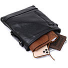 Шкіряна стильна чоловіча сумка через плече SHVIGEL 11604 Чорний, фото 6