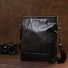 Шкіряна стильна чоловіча сумка через плече SHVIGEL 11604 Чорний, фото 7