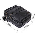 Чоловіча сумка з натуральної шкіри Vintage 20449 Чорний, фото 4