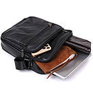 Чоловіча сумка з натуральної шкіри Vintage 20449 Чорний, фото 8