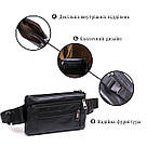 Чоловіча сумка на пояс із натуральної шкіри Vintage 20474 Чорний, фото 4