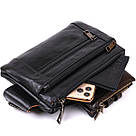 Чоловіча сумка на пояс із натуральної шкіри Vintage 20474 Чорний, фото 7