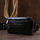 Чоловіча сумка на пояс із натуральної шкіри Vintage 20474 Чорний, фото 9