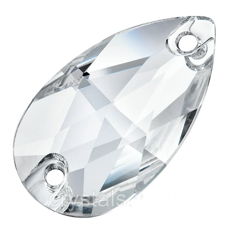 Краплі пришивні кришталеві Preciosa (Чехія) 18х10.5 мм Crystal