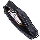 Практична шкіряна чоловіча сумка Vintage 20669 Чорний, фото 6