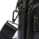 Практична шкіряна чоловіча сумка Vintage 20669 Чорний, фото 8