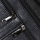 Практична шкіряна чоловіча сумка Vintage 20669 Чорний, фото 9