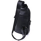 Молодіжна шкіряна чоловіча сумка через плече Vintage 20671 Чорний, фото 2