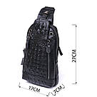 Молодіжна шкіряна чоловіча сумка через плече Vintage 20671 Чорний, фото 3