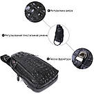 Молодіжна шкіряна чоловіча сумка через плече Vintage 20671 Чорний, фото 4