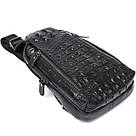 Молодіжна шкіряна чоловіча сумка через плече Vintage 20671 Чорний, фото 6