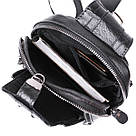 Молодіжна шкіряна чоловіча сумка через плече Vintage 20671 Чорний, фото 7