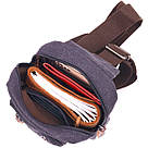 Чоловіча невелика сумка через плече із щільного текстилю 21229 Vintage Чорна, фото 5