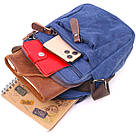 Практична чоловіча сумка із щільного текстилю 21246 Vintage Синя, фото 6