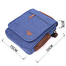 Цікава чоловіча сумка через плече із текстилю 21264 Vintage Синя, фото 4