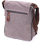 Практична вертикальна чоловіча сумка з текстилю 21266 Vintage Сіра, фото 2