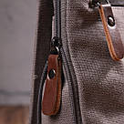 Практична вертикальна чоловіча сумка з текстилю 21266 Vintage Сіра, фото 10