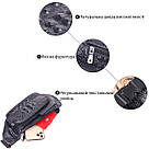 Стильна поясна сумка з натуральної шкіри з фактурою під крокодила 21297 Vintage Чорна, фото 4