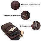 Сумка чоловіча на пояс із натуральної шкіри 21482 Vintage Коричнева, фото 4