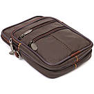 Сумка чоловіча на пояс із натуральної шкіри 21482 Vintage Коричнева, фото 5