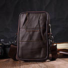 Сумка чоловіча на пояс із натуральної шкіри 21482 Vintage Коричнева, фото 9