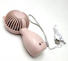 Портативний ручний вентилятор Handy Mini Fan JX-998 на акумуляторі з ручкою міні вітродуйка 2,5Вт Pink, фото 4