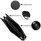 Клатч чоловічий на два відділення з натуральної шкіри з тисненням під крокодила BOND 22044 Чорний, фото 5