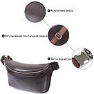 Стильна бананка для чоловіків із натуральної шкіри GRANDE PELLE 22814 Коричневий, фото 4