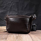 Стильна бананка для чоловіків із натуральної шкіри GRANDE PELLE 22814 Коричневий, фото 10